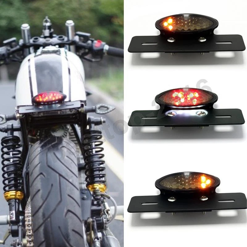 Universal 12V Integrated LED Tail Light / Turn Signal Custom Bobber Motorcycle - Image 1 of 4