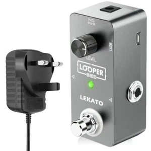 LEKATO Guitar Looper Effect Pedal Looping Unlimited Overdubs 300s Loop + UK Plug - Picture 1 of 11