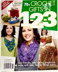 Winter 2021 Crochet Gifts In 1-2-3 Magazine Shawl Hat Purse Basket Afghan 14583 - Picture 1 of 3