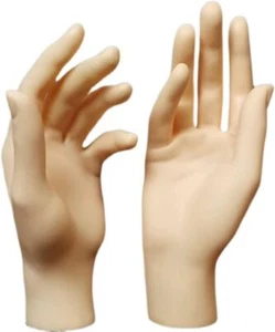 1 Pairs Female Hand Mannequin Jewelry Bracelet Ring Gloves Display Nail Art - Picture 1 of 5
