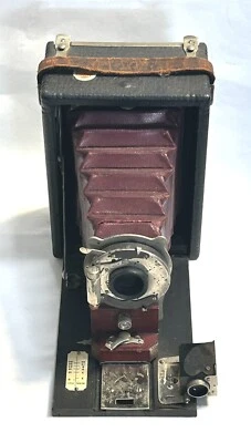 Cámara plegable Kodak Premo 1908 de colección fuelle rojo rara Rochester Optical Co. Foto 1 de 4