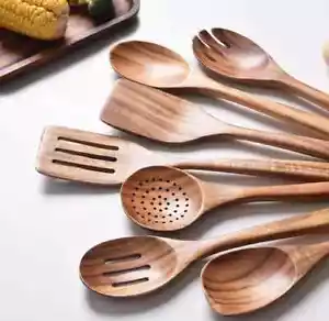 Holz Geschenk, Nicht Giftig Teakholz Holz Kitchen Utensilien Set - Bild 1 von 5