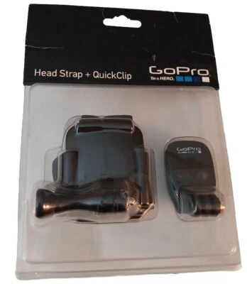 0161) GoPro Quick Clip Head Strap - Black (ACHOM-001) New In Package - Image 1 of 2