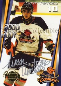 2000-01 Sherbrooke Castors Autographed #3 Simon Tremblay