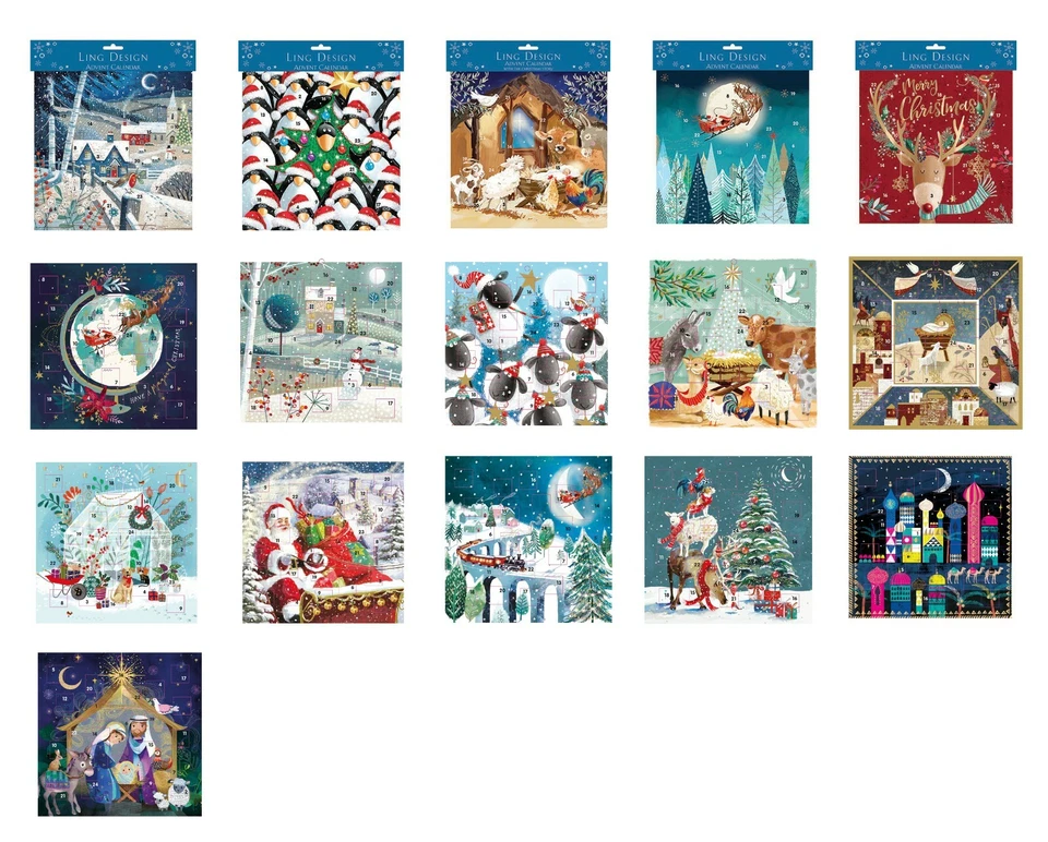 Ling Square Advent Calendars 230 x 230 mm religious & traditional white envelope - Image 1 of 1