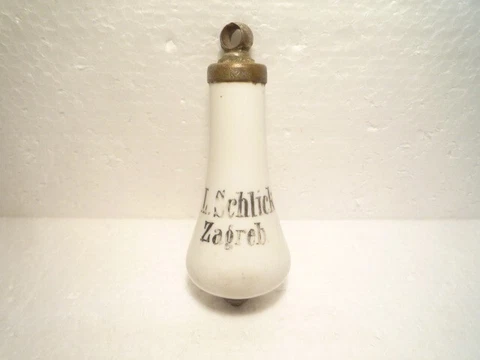 ANTIQUE  PORCELAIN  TOILET  PULL  WITH  ADVERTISING  L.SCHLICK  ZAGREB  CROATIA Cover