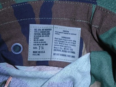 USGI Woodland Camo Hot Weather Type II Ripstop Jungle Boonie Hat Cap All Sizes - Image 1 of 4