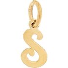 14k Gold Cursive "s" Letter Charm Initial Jewelry 9.5mm
