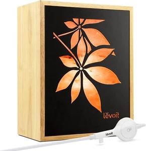 Salt Lamp; Rare & Unique Dual Himalayan Slab Salt; Designer Levoit Fauna - Picture 1 of 6