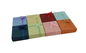 16 x Multicolour Pendant/Drop Earring Boxes with Bow Storage Bundle Jewelry Gift - Picture 1 of 7