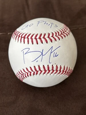 Brandon Marsh Autograph Signed ROMLB “go Phil’s” Ins. Philadelphia Phillies BAS - Image 1 of 2