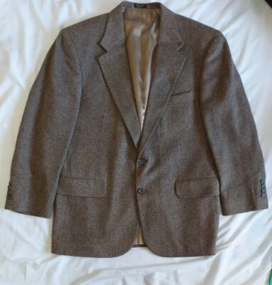 CRICKETEER Men’s 100% Wool Camel Checkered Brown  Blazer Jacket 43R - Image 1 of 4