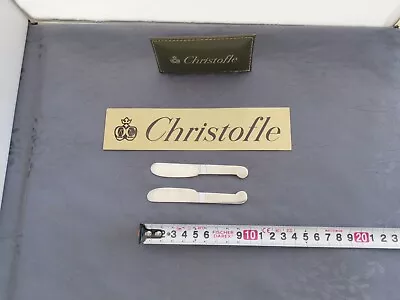 Christofle Luc Lanel 2 Couteaux A Beurre Metal Argente • 53.29€