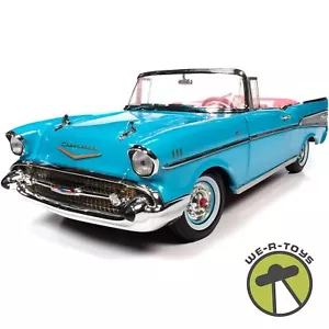 Barbie 1957 Chevy Bel Air Blue 1/18 Scale Die-Cast Car Silver Screen Machines - Picture 1 of 9
