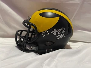 Minicasco firmado por Semaj Morgan de Michigan Wolverines - Imagen 1 de 1