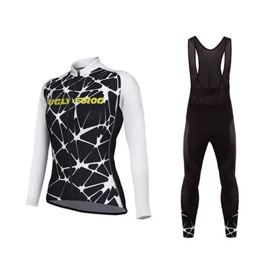 Jersey de ciclismo térmico para mujer manga larga invierno polar ciclismo jersey chaqueta Foto 1 de 4