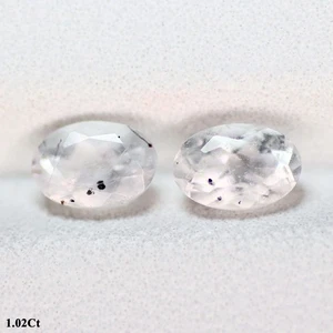 1.02Ct VVS [2Pcs Pair] Oval 6X4.1 MM Red Dots 100% Natural STRAWBERRY QUARTZ - Picture 1 of 5