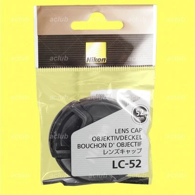Genuine Nikon LC-52 Front Lens Cap 52mm Snap-On Lens Dust Cover Protector - Image 1 of 2