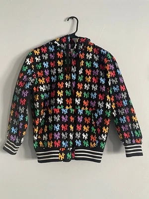 PRE-OWNED KIDS MULTICOLOR YANKEES VINTAGE BASEBALL VARSITY JACKET SMALL 8-10 MLB - Image 1 of 2