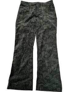 Morris & Co Paige Trousers Green Paisley Cotton Blend - Size 8 - Picture 1 of 5