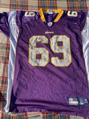 Camiseta roxa Jared Allen Minnesota Vikings Reebok tamanho GG - Imagem 1 de 4
