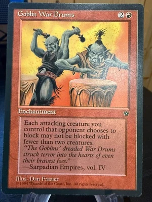 MTG Magic the Gathering Fallen Empires Goblin War Drums - Image 1 of 2