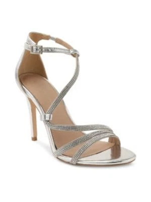 BCBGENERATION 女式银色 Jalila 圆头细高跟鞋皮革凉鞋 6 M — 第 1/4 张图片