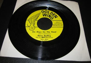 Dave Dudley Golden Wing 3020 'Six Days On the Road' Country 45 RPM Record / NM - Picture 1 of 2