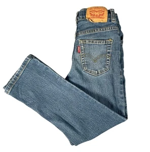 Levis 514 Boys Jeans Size 6 Straight Fit Blue Denim Youth Casual Pants - Picture 1 of 11