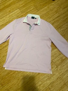 Camisa de Rugby J Crew BW541 con Tapeta a Rayas LAVANDA ESCARCHADA Talla M *Nueva - Imagen 1 de 6