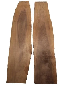 2x Madera Nogal Nogal 109x15-27cm x 18mm #F4 - Imagen 1 de 2