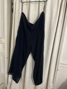 Black David Emanuel Dress Trousers 20 Side Zip Fully Lined - Picture 1 of 3