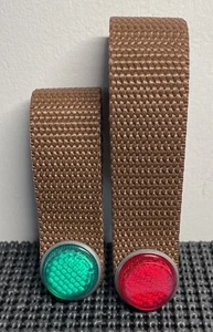 🔥PAIR of Brown Hand Crafted bicycle Wheel HUB SHINERS Wvintage style reflectors - Picture 1 of 4