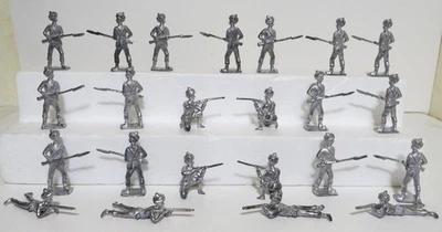 23 pc. cast metal toy soldiers Indian Warrior various infantry lot India 2.25" - Image 1 of 4
