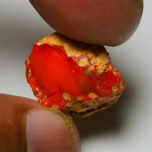 Rare Orange Opal Rough 12.00 Cts Natural Ethiopian Welo Opal Raw, Jewelry Grade - Picture 1 of 14