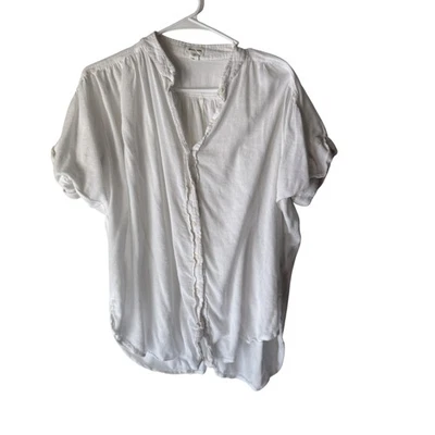 Camisa Silence + Noise Mujer Mediana Botón Frontal Manga Corta Cottage Campesina Foto 1 de 4