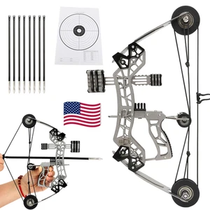 10.3" Mini Compound Bow SetShoot Target Practice Kid Toy Gift Children Archery - Picture 1 of 17