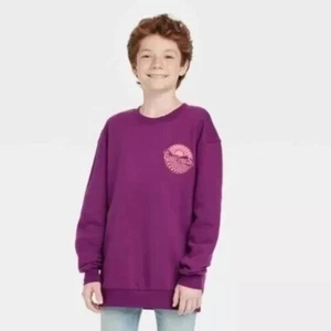 Art Class Boys Size XS (4/5) "Good Vibes" Crew Neck Fleece Pullover Sweatshirt - Picture 1 of 3