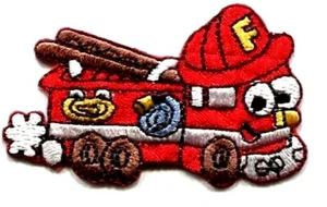 2 1/2 X 2 1/2 inch FIRE ENGINE IRON ON PATCH - Picture 1 of 1