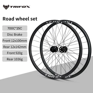 Rueda de bicicleta de carretera con freno de disco de 30 mm de aleación TRIFOX 700C para Shimano SRAM HG 8-12S - Imagen 1 de 11