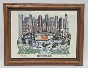 1985 Eugene Andreyev Chicago Cubs Wrigley Field Alabaster Etching 990/5000 - Picture 1 of 8