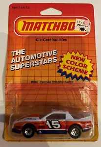 MATCHBOX Pontiac Firebird Racer #15 MB60 Red / White NEW in BP MACAO 1986 - Picture 1 of 4