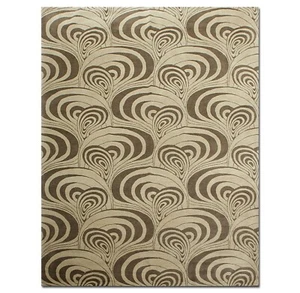 6'3" x 8'10" Hand Knotted Traditional Tibetan 100% Wool Area Rug Light Olive - Picture 1 of 11