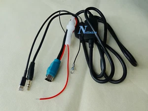 ALPINE KCE-236B AUX INTERFACE CABLE ADAPTER iPhone 5 5s 6 6S - Picture 1 of 4