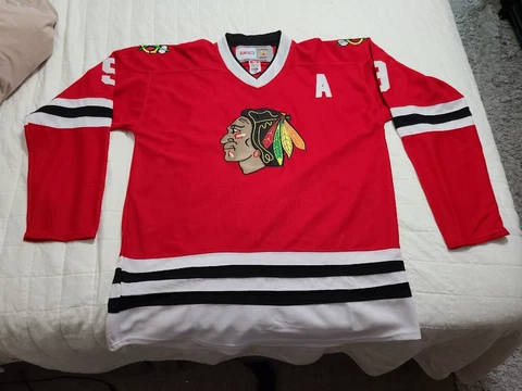 BOBBY HULL CHICAGO BLACKHAWKS #9 JERSEY CCM Size 56 Vintage HOCKEY Cover
