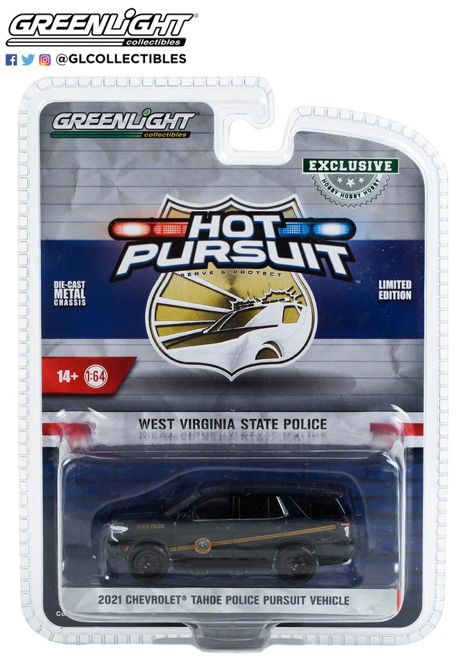 Greenlight '21 Chevy Tahoe Police Pursuit Vehicle W. Virginia State Police 30343 - Image 1 of 1