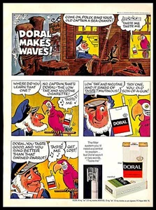 1971 Doral Cigarettes Vintage PRINT AD Tobacco Smoking Cartoon Comic Art 1970s - Picture 1 of 1