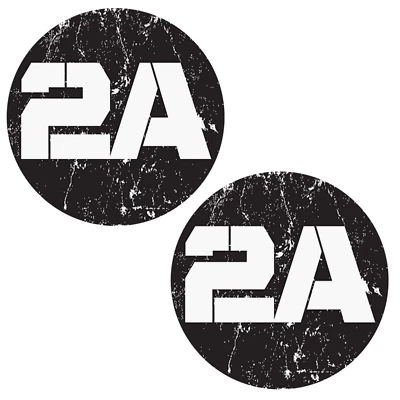 SECOND AMENDMENT STICKERS 2x 2A Second Amendment Gun Rights NRA Stickers 3 Inch Laptop Decals