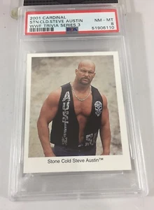 Stone Cold Steve Austin 2001 Cardinal Series 3 Psa 8 Pop 2 White Border - Picture 1 of 10