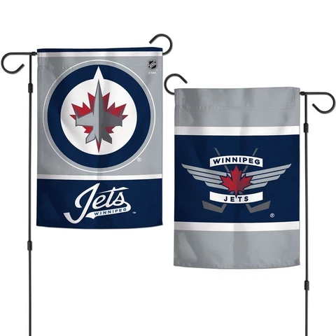 WINNIPEG JETS 12"X18" 2 SIDED GARDEN FLAG NEW WINCRAFT 👀🏒 Cover